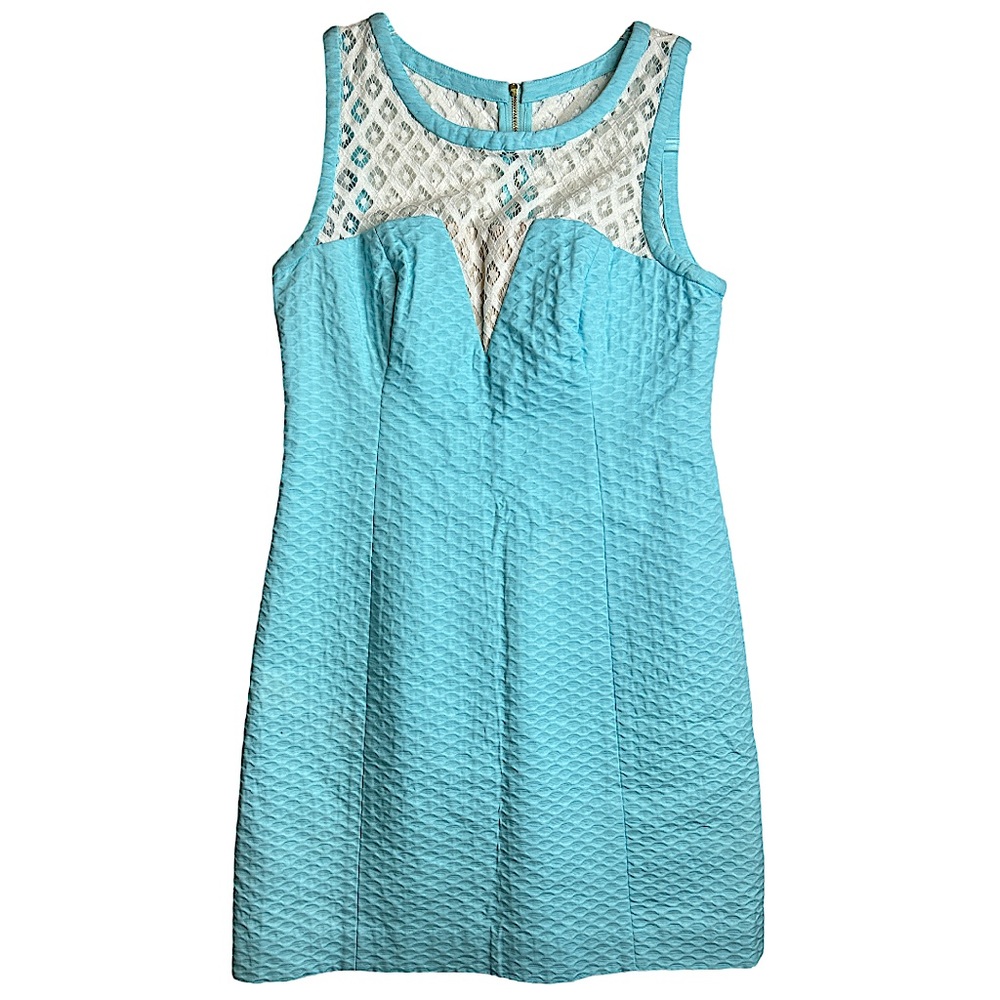 Lilly Pulitzer Blue and White Textured Dress